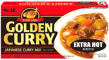 Golden Curry Extra Hot (bardzo ostre) 220g - S&B - danie w 30 min