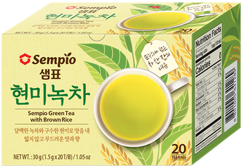 Hyunmi Nokcha, herbata zielona z brązowym ryżem (20 x 1,5g) 30g - Sempio