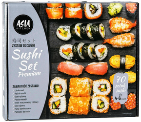Sushi Set Silver Premium, zestaw do sushi dla 4-6 osób - Asia Kitchen
